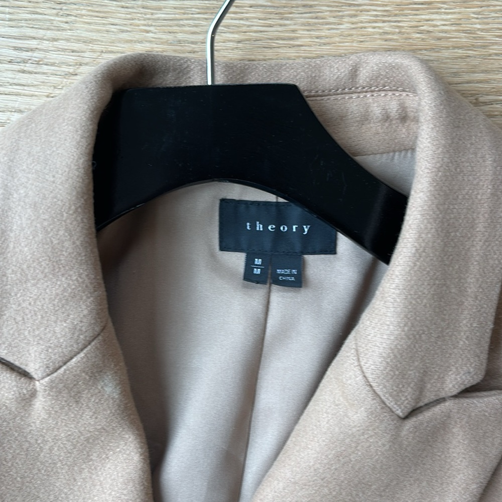 Theory Camel Coat, Size M - image 2